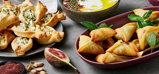 Spinach & Cheese Fatayer with Labneh